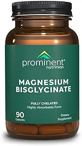 著名营养镁 Bisglycnate Capsules,脑健康支持,镁补充,240毫克,45天供应 - 1包