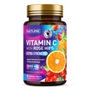 Nature Chewable Vitamin C 配有 Rose HIPS - 1000mg Immune 支持补充 - 非 GMO, Gluten- Free, Vegan - 能量和凝胶酸强抗氧化剂 - 橙色 Flavor - 60片