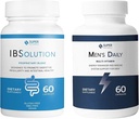IBSolution and Men's multivitamin Bundle - 支持消化性健康,气体,布隆和便秘的全自然补充,男性的免疫系统支持 - 60 Capsules, 2-Pack