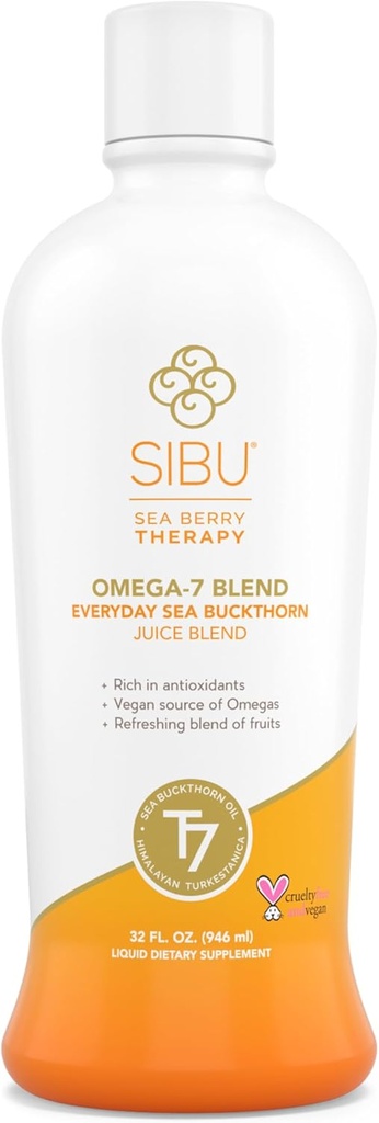 Sibu Blend Sea Buckthorn 果汁 - Omega 7 Sea Buckthorn Purée 混合健康果汁 - Potent Omega 7 补编, 32 Ounces