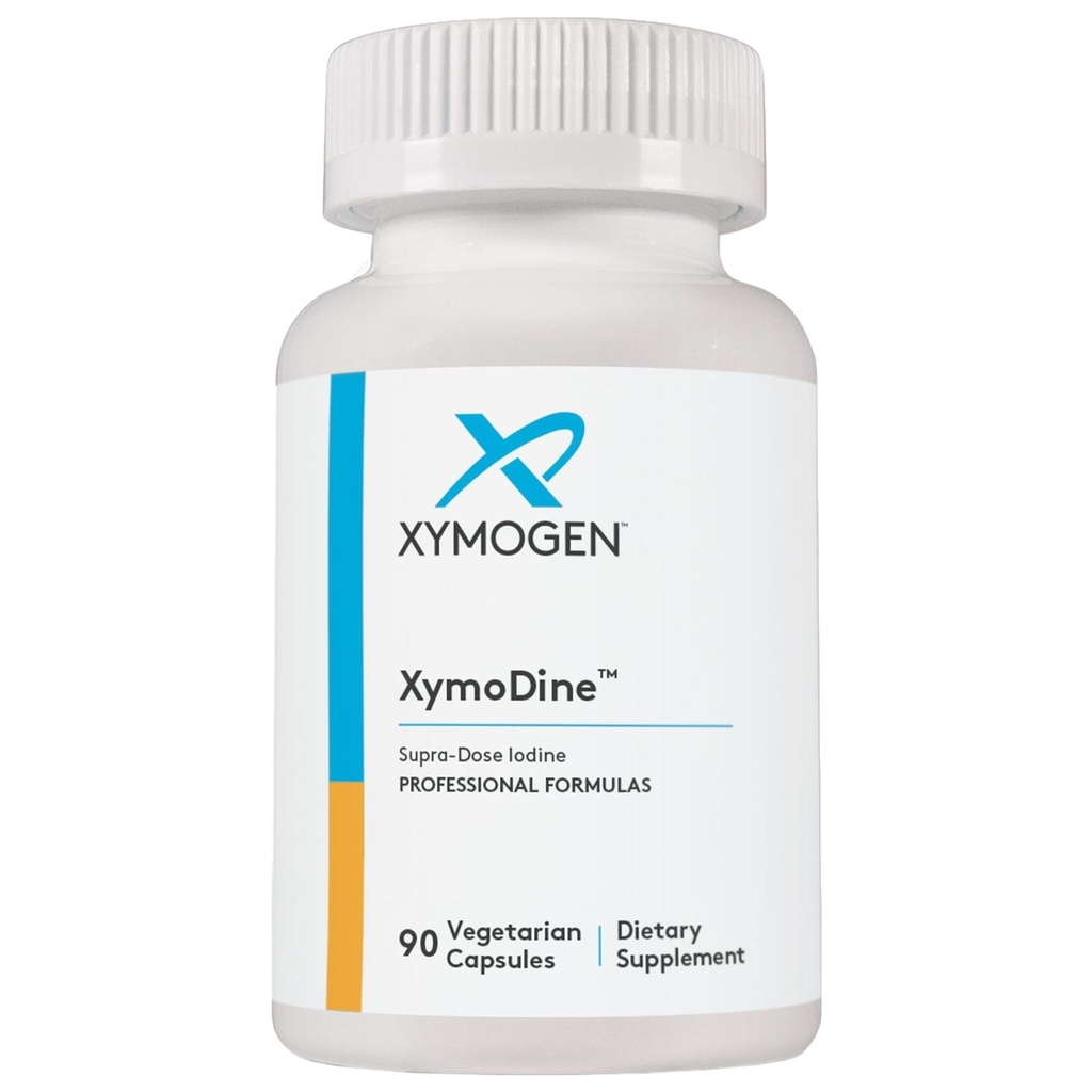 XYMOGEN XymoDine碘补充剂 - 高可能性碘 12.5 g 支持甲状腺激素的健康合成(90个植物卡普尔)
