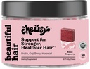 Chewsy - 美丽发型 - 支持更强壮,健康的发型 - 配有Biotin,马尾抽取,Goji Berry & Vitamins - Sweet Raspberry, 30日供应