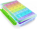 AUVON iMed Associate Moisture-Proof Weekly Pill Organization 4 Times aday,大型7天Pill盒,可携带可移动个人Pill容器携带维他命、补充品和药品旅行