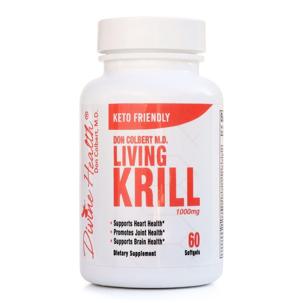 Divine Health Dr. Colbert, MD Living Krill Oil 1000mg Per Softgel Plus DHA & EPA 60 服务公司