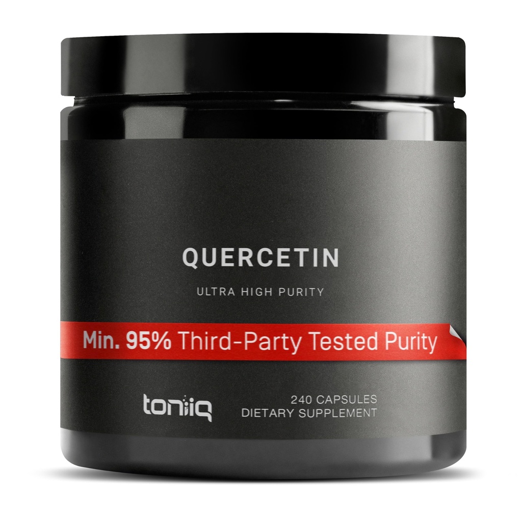Toniiq Ultra 高纯度 Quercetin Capsules - 95%+ 高纯度和生物可用性 -- -- 每人1 000毫克 -- -- 240卡普尔素素素补充剂