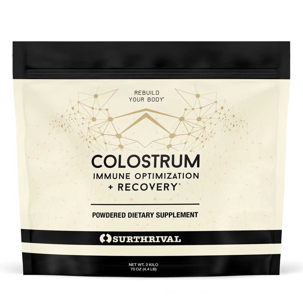 超市:Colostrum Powder(2Kilo,4.4lbs),Immune优化与恢复,Powdered Editary Supplement, Gut Health, Immune Support, Keto Friends