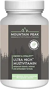 山峰营养素 超高的男女多维素 - 含维生素A,B12,B6,C,D,E,镁,锌,叶酸,消化酶和亲生素(180个植物卡普尔)