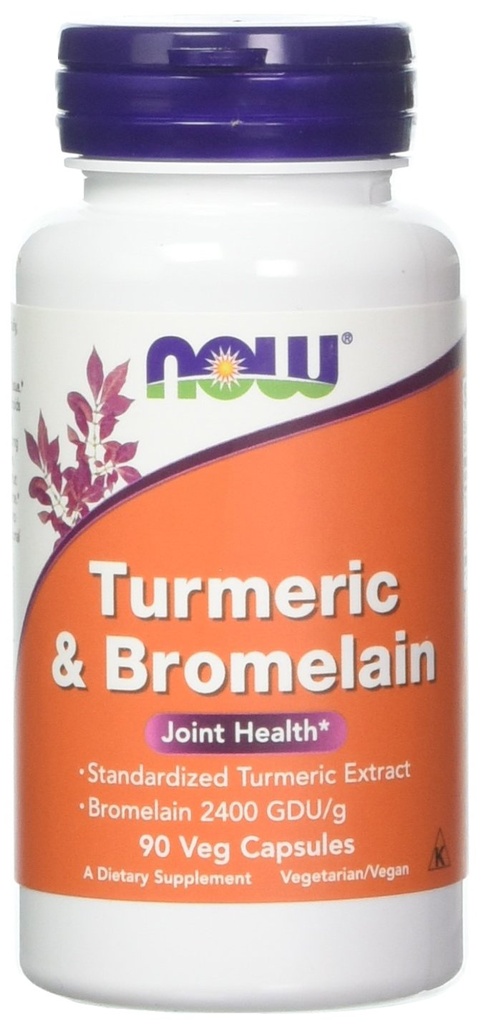 Now Foods Turmeric & Bromelain, 90 蔬菜罐头(2包)