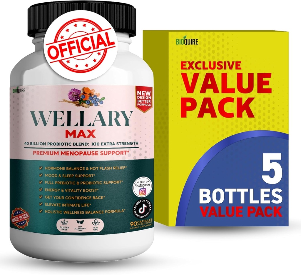 Wellary Max 更年期支助补编,40亿 CMU Probiotic Blend, 90 Capsules (5)