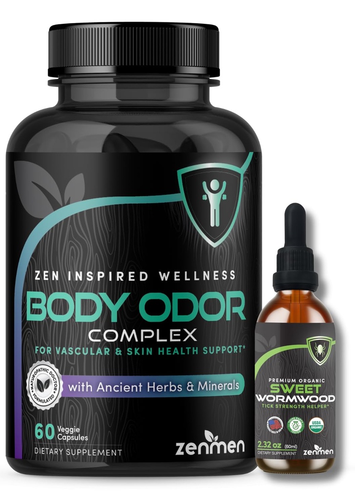 Zenmen Overall Wellness Bundle: Body Odor Supplement and Sweet Wormwood Tincture Bundle