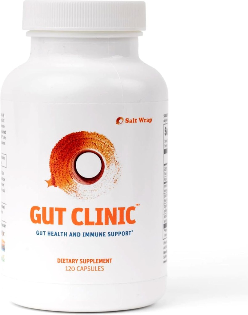 盐Wrap Gut 临床后生素 - Gut Health, 完整的Gut修复,障碍和免疫支持 - 帮助布局,气体和消化 - 90 Capsules
