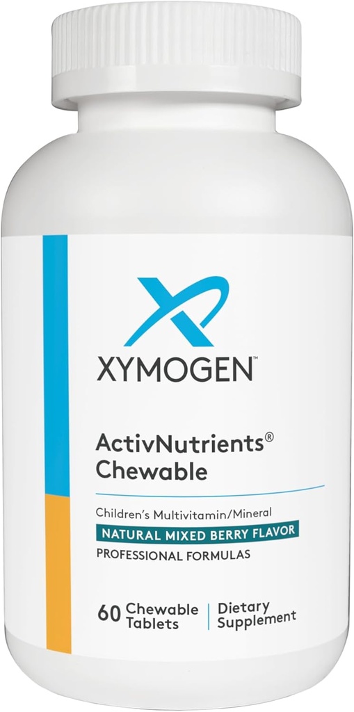 XYMOGEN 儿童活动 烹饪 - 儿童混合莓多维素 - 健康多维素多维素 + 免疫支持 - 熟化矿物 + B 含福拉特维生素(60片)