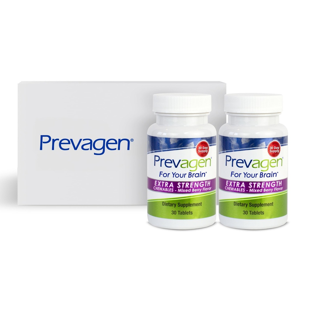Prevagen Extra Strength Mixed Berry Chewables - 60 Tablets (2 Month Supply) | Formulated for Your Brain | 20mg of Apoaequorin Plus Vitamin D3
