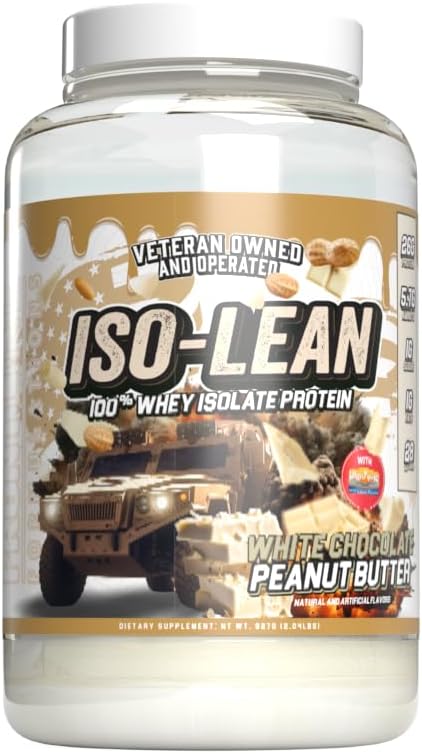 Isolean, 100% Whey蛋白质隔离, 低糖, 最大化恢复, 兽医拥有和操作(28种服务, 白色巧克力花生酱)