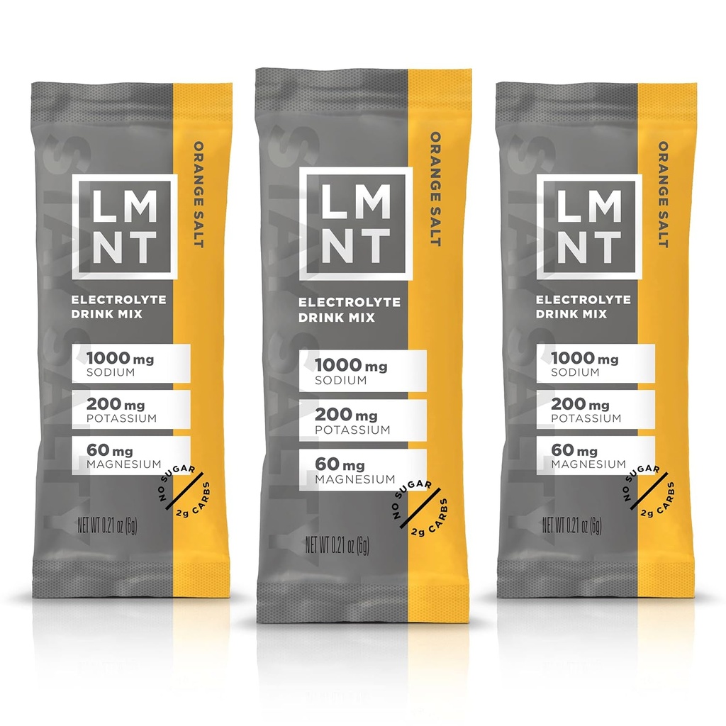 LMNT Keto Electrolyte Powder Packets | Paleo水解 Powder |无糖,无人工饲料 | 橙盐 | | 30 棒包