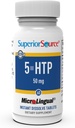 高级源 5-HTP 50 mg - 天然辅助剂 休息和神经递质功能 - 脑健康与功能支持 - 5-Hydroxytryptophan 补充剂 - 60 即时溶解片