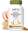 Matys Acid & Indigation Relief Gummys,《成人和孩子4岁+、低糖、Gluten Free、Vegan Gummy Made with Apple Cider Vinegar, 40个计数器的偶发酸还原和心脏灼伤安全药剂》