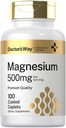 医生之路 镁 补充500 mg + 100 加合胶囊 → 氧化镁 → 蔬菜,非GMO, Gluten Free