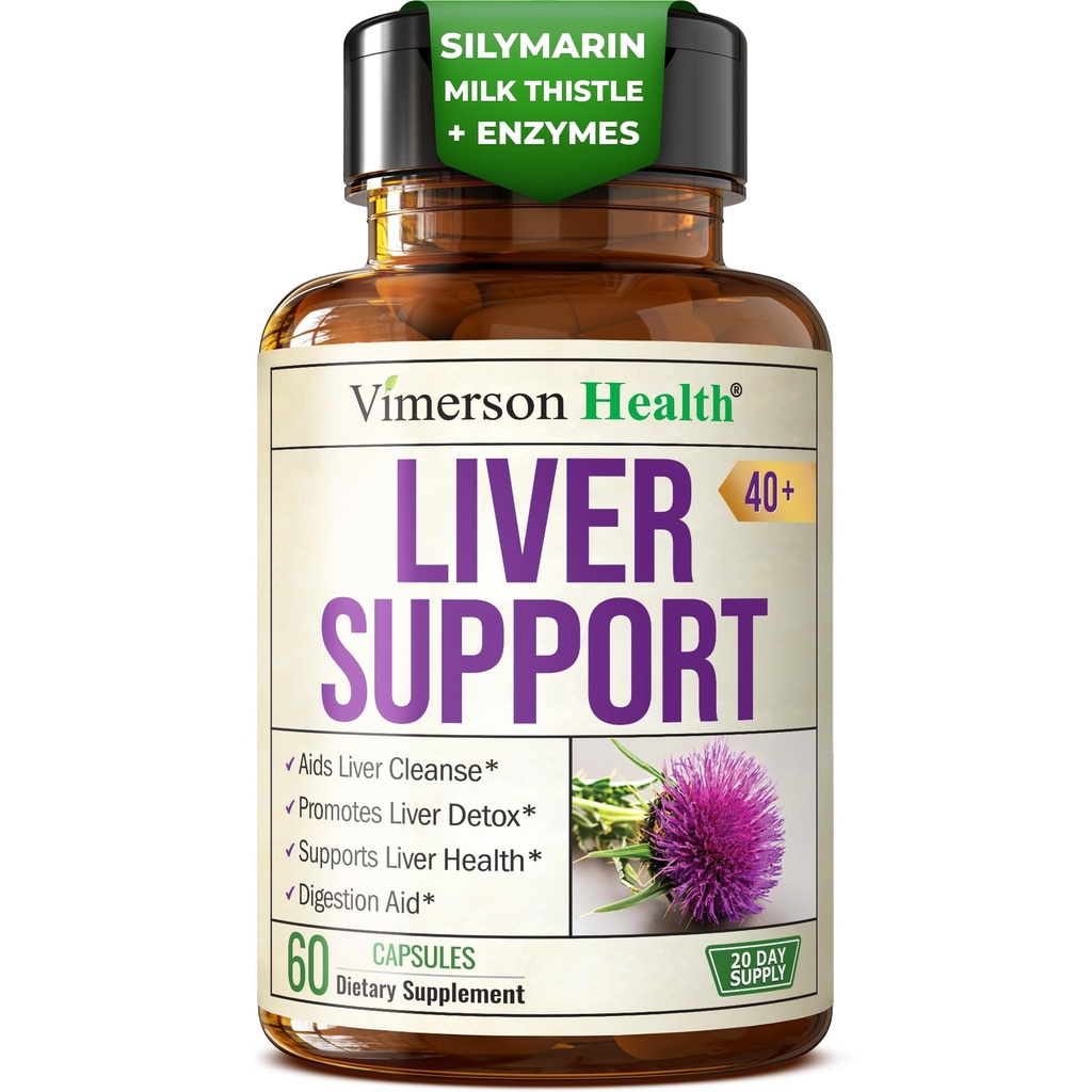liver支持 Artichoke 提取, Enzymes, Silymarin 50% 牛奶硝酸盐, Dandelion Root, Lipase & Protase, Solarplast 抗氧化剂 – 支持解毒,文摘和能源. 60盖,20天供应