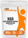 Bulk Assupports.com NAD 粉末 - Nicotinamide Adenine Dinucleotide,NAD Supplement 500mg - 能源支持,纯和Gluten Free,每服务500mg,100g(3.5 oz)(一包)