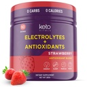 Keto Virtuals 抗氧化电解质粉末 - 与钾,镁,钠,钙混合电解质 → Keto 电解质 补充能量饮料 → Mix → 无糖,零卡路里,零卡路里
