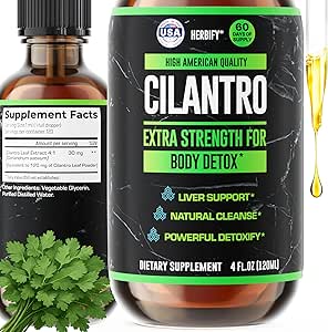 HERBIFY Cilantro Tincture - 解毒的草药Cilantro补充剂 - 抗氧化剂的丰富来源 - 支持心脏和身体清洁 - 美国制造 - Cilantro 提取 4 Fl Oz
