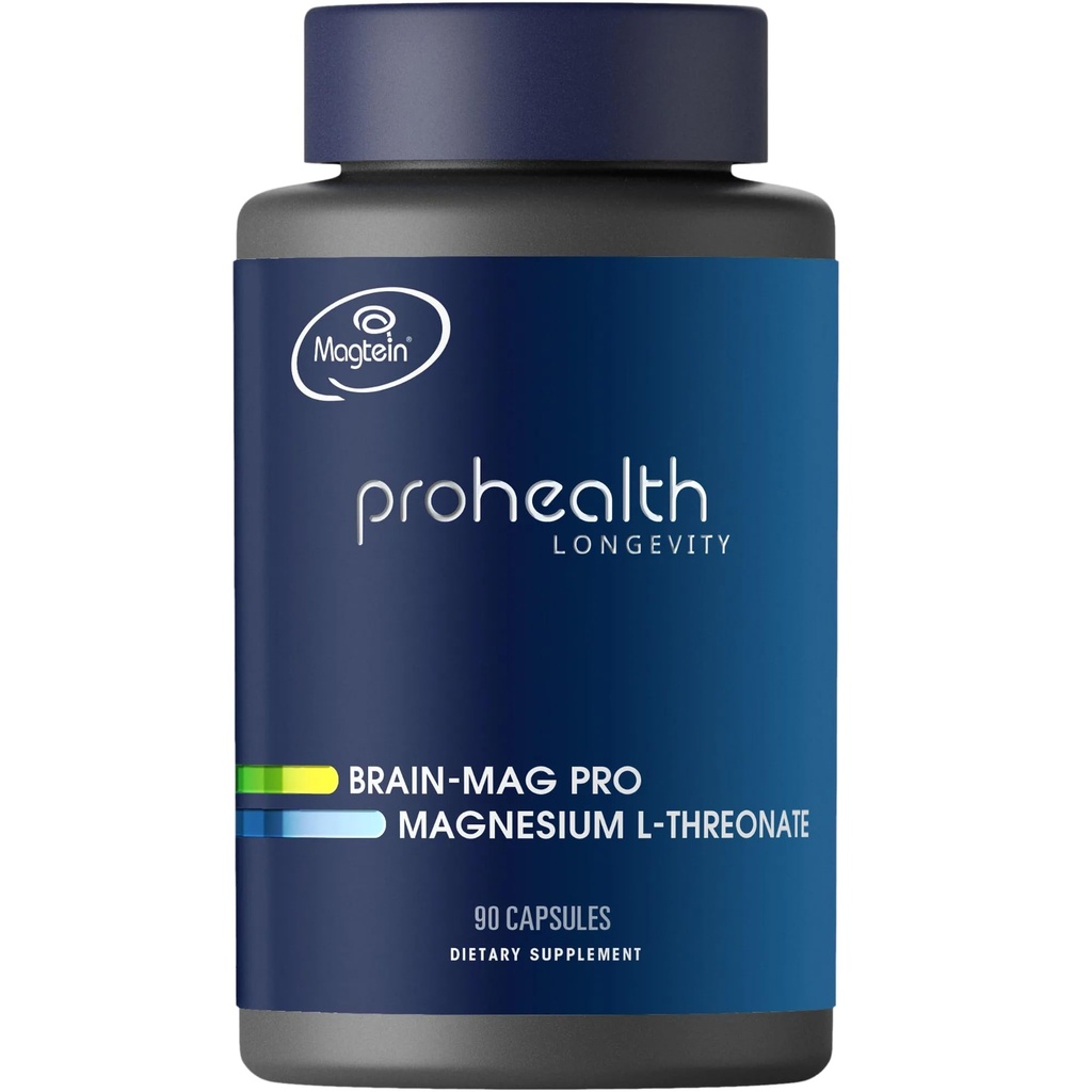 L- Threonate镁补充剂(Magtein),90 Capsules – 临床支持脑健康 – 优化学习,记忆和聚焦 – 3 党试.