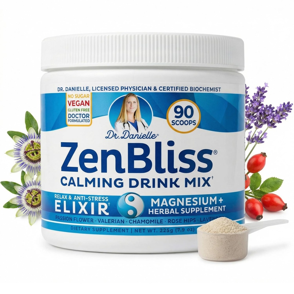 Zenbliss - 冷却镁 放松 饮料混合 激情花朵和更多 - 由丹妮尔博士主演