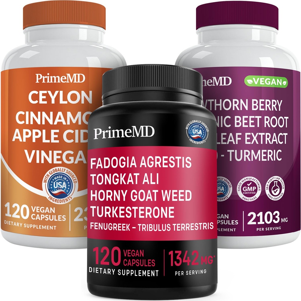 锡兰肉桂(1pk)、Fadogia Tongkat Ali(1pk)和Nitric Oxide(1pk)补充剂 -- -- 心脏、能量、男性福祉、和免疫支持 -- -- 非GMO、Vegan、Gluten-Free