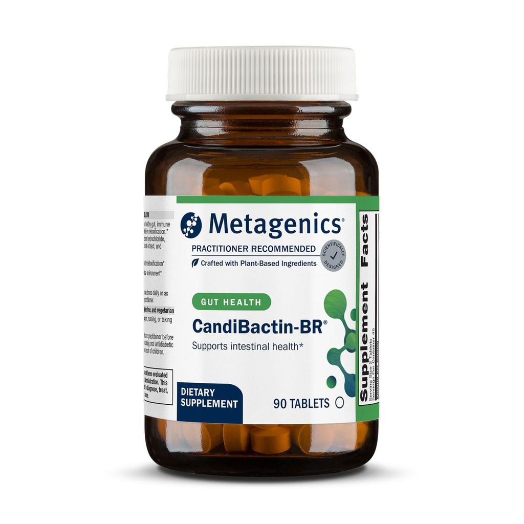 CandiBactin-BR - 用于肠道支持的柏柏林* - 与柏柏林,俄勒冈葡萄和科普蒂斯根提取物 - Gut健康补充物 * - Gluten-Free - 蔬菜 - 90片