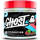 GHOST水利,Kiwi草莓,40 Serv,电解石粉 - 配有镁,钾,钙,维生素C和陶林的饮料混合补充剂,用于能量和耐力 - Vegan, Free of Soy, Sugar & Gluten