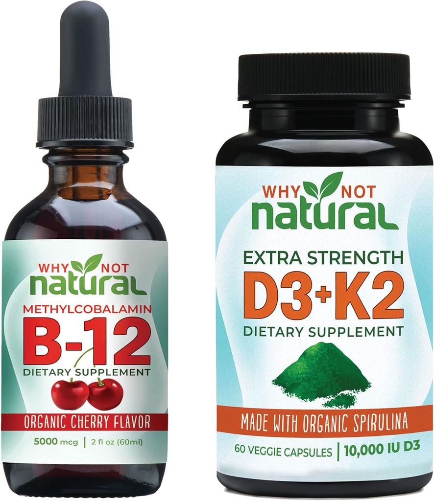 为什么不是自然能源、豁免、木气和骨质健康包厢B12 + Vegan D3/K2