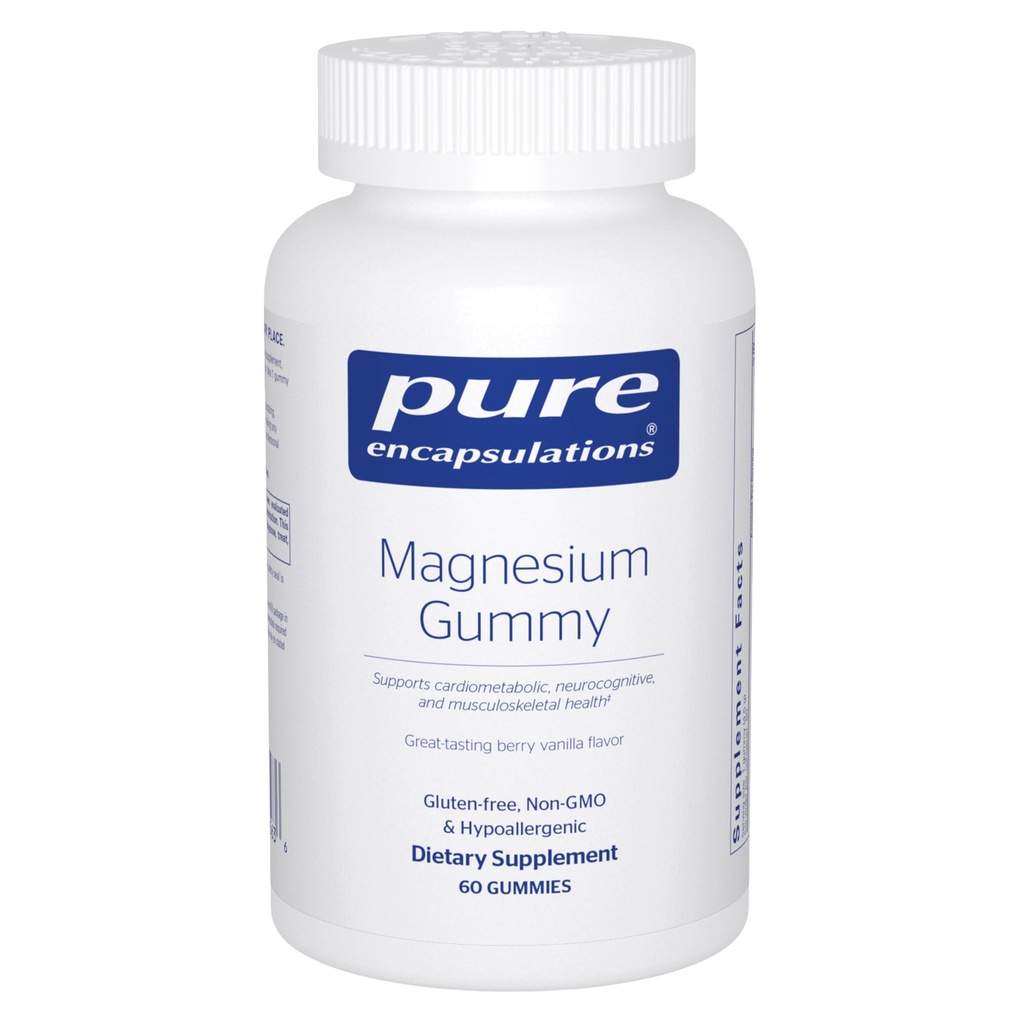 Pure Encapsulations Magnesium Gummy - Magnesium Citrate - Supports Heart Health & Relaxation* - for Children & Adults - Vegan & <0.5g Sugar per Gummy - 60 Gummies