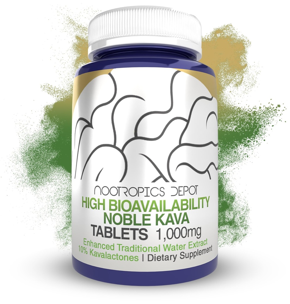 诺特罗普斯 高生物利用率 诺贝尔卡瓦石片 1000mg 30 伯爵 最低10%的卡瓦利酮 强化传统水分提取法