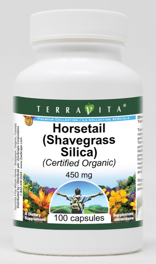 马尾草(Shavegras Silica)(核证有机物) - 450 mg(100 capsules,ZIN:518602)