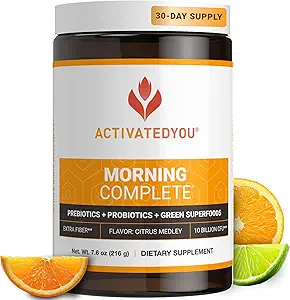 (原始内容存档于2019-07-21) (中文(简体) ). ActIVTED YOU Morning Definite Daily Wellness Greens Superfoods drink Mix for Gut Health w/Prebiotics, Probiotics, 抗氧化剂, Green Superfoods, 10亿 CMUs (3 Pack, Citrus Medley).