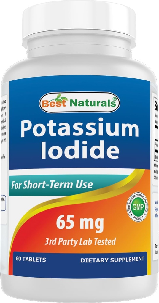 Best Naturals Potassium Iodide 65 mg - 饮食补充,60 片(60 count of 1)(6)
