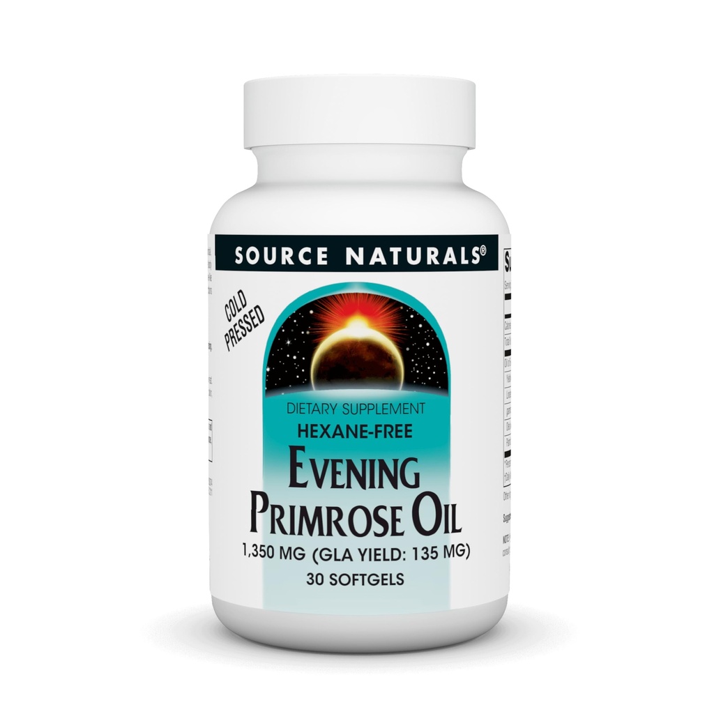 来源:天然晚报Primrose Oil - 无六烷 - 1350mg - GLA Yield:135mg - 冷椒 - 30软胶