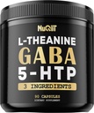 3in1 GABA 补充750mg L-Theanine 200mg & 5-HTP(5-羟基tryptophan) - 等效到1000mg - 支持脑健康,浓度,舒适的Mood - 90 Capsules