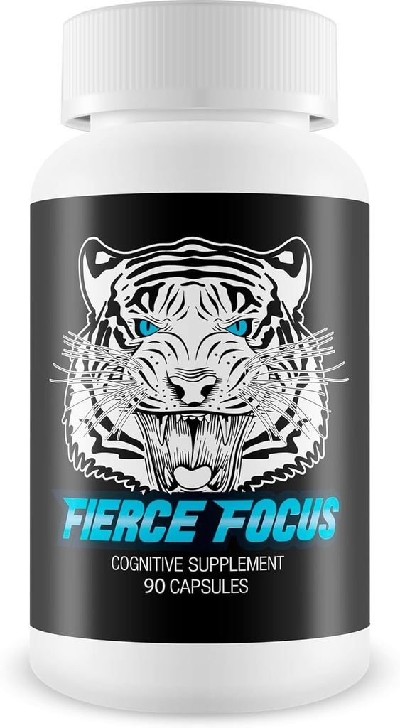 Fierce Focus - 自然大脑功能支持 - 内存,焦点和清晰公式 - optimal Performance Natural Nootropic and Conditive Supports - DMAE - 30 Capsules (英语).