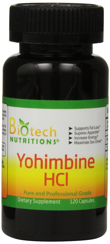 Yohimbine HCl 饮食补充,120 计数