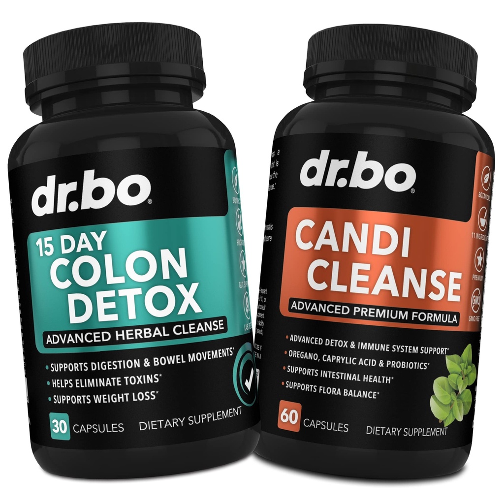 Colon Candi Cleanse Detox Support - 抗过度生长 & 15天肠道清洁剂 & Probiotic - 平衡控制与快速代理 辅助治疗的天然实验室 - Bowel Movement Gut Health