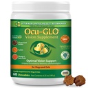 Ocu-GLO猫狗支持高级补充剂-可食用Vitamins 配有Lutein,Omega-3脂肪酸,葡萄种子提取剂和抗氧化剂的大型和小型宠物护理补充剂