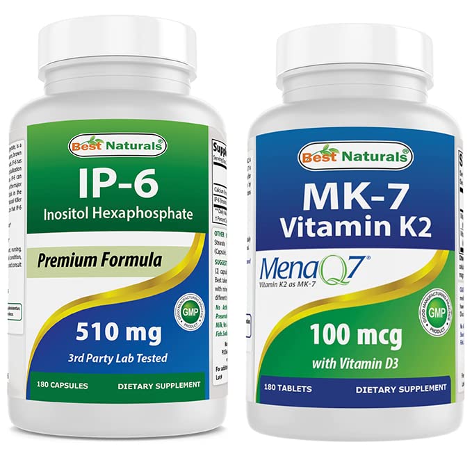 Best Naturals IP-6 510 mg & Vitamin K2(MK7) 与 D3 相配