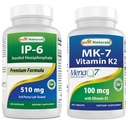 Best Naturals IP-6 510 mg & Vitamin K2(MK7) 与 D3 相配