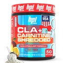 BPI Sports CLA + Carnitine Shreded - 将脂肪细胞转换成能量和支持精液肌肉,促进代谢 - 非兴奋剂 L-Carnitine 补充 - 水果扑克 (14.1 oz. / 50 services)