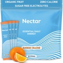 Nectar Energy Booster - 有机咖啡因,B12和电解质 - 无糖和零卡路里 - 健康咖啡,能量饮料和苏达替代品 - 水力和能量补充剂(橙30粉包)