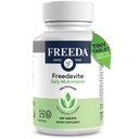 Freedavite Tiny 板块 - 男女中度多维明 - 纯维生素A,C,D,E,B1,B2,B6,B12,Biotin,钙,锌,铁,镁,曼干内塞,铜,硒,碘 - 250 计数