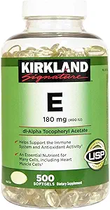 Kirkland 签名 维生素 E 180mg, 500 软胶(2 Pack)
