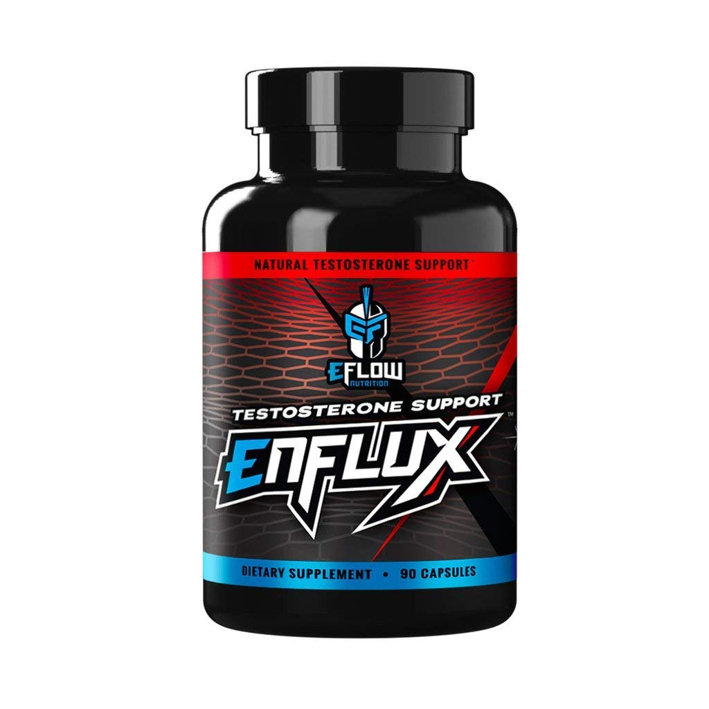 eFlow营养Enflux 天然T 支持KSM-66 Ashwagandha - 支持男女精益体力弥撒的补充 - Fenugreek, DIM, Longjack & AstraGin - 90 Capsules(30天供应)